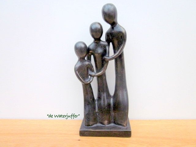042* Bronzen beeld Familie (Boven €75 geenverzendkosten), Ophalen of Verzenden, Nieuw, Overige materialen