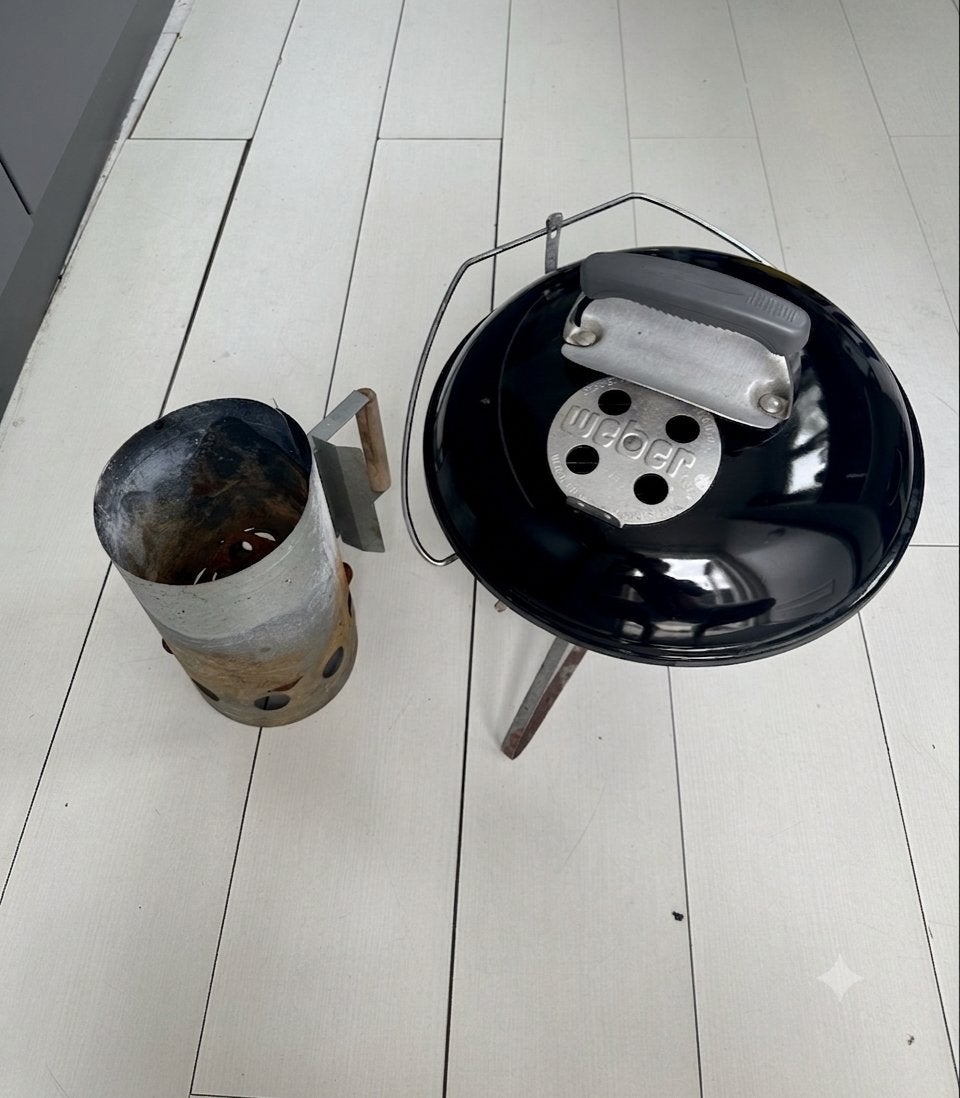 Weber Smokey Joe BBQ + starter, Ophalen, Gebruikt, Met accessoires