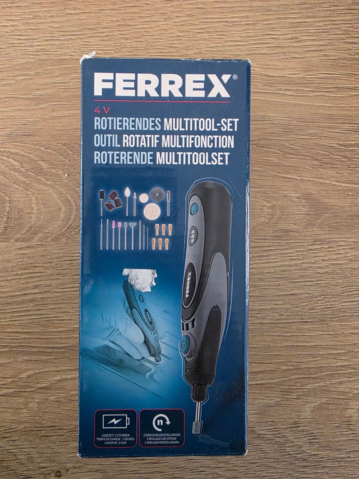 Ferrex 4V Roterende Multitool-set - Nieuw in doos, Ophalen of Verzenden, Nieuw, Multitool, Overige merken