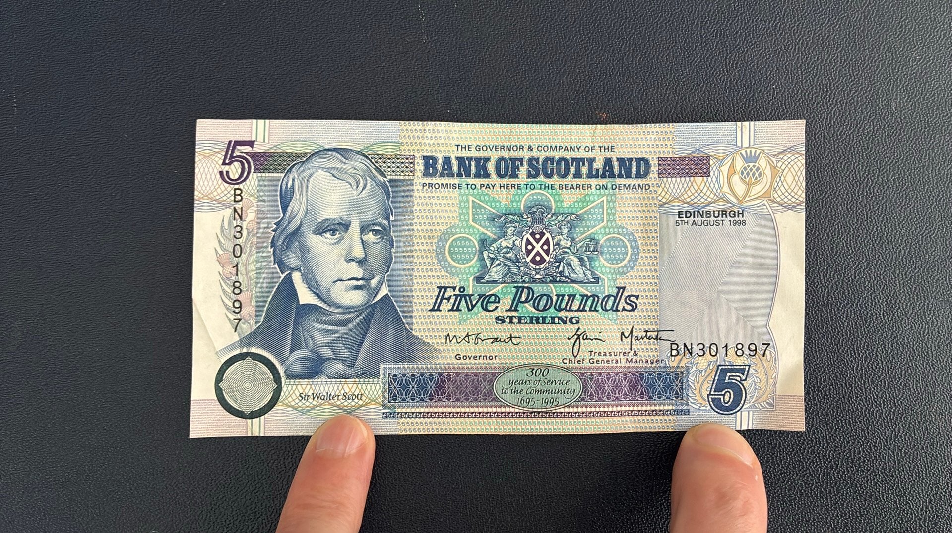 Schotland 5 pond 1998, Postzegels en Munten, Bankbiljetten | Europa | Niet-Eurobiljetten, Ophalen of Verzenden, Overige landen