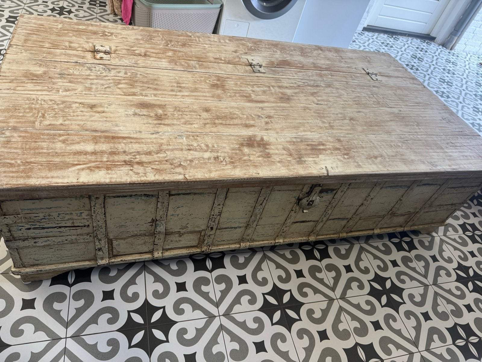 Grote dekenkist / salontafel - 175x90x45cm, Ophalen, Gebruikt, 125 cm of meer, 150 tot 200 cm