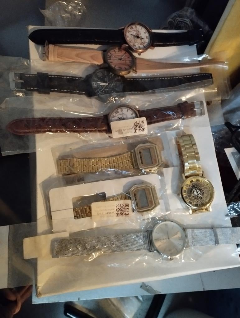 Partij horloges, totaal 11 stuks, Ophalen of Verzenden, Staal, Overige merken