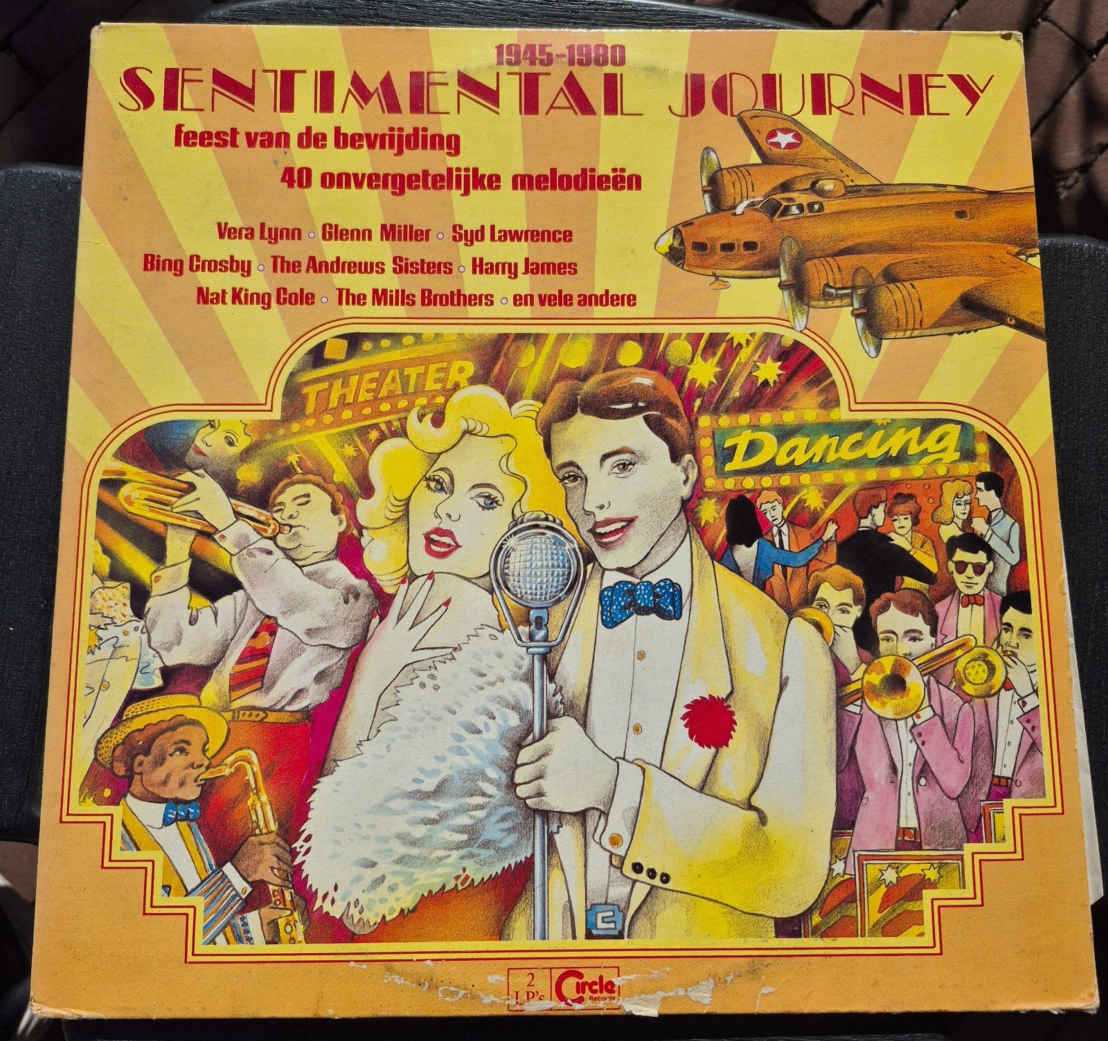 Sentimental Journey 1945-1980 Feest van de Bevrijding LP, Gebruikt, Pop, Complilatie, Ophalen of Verzenden