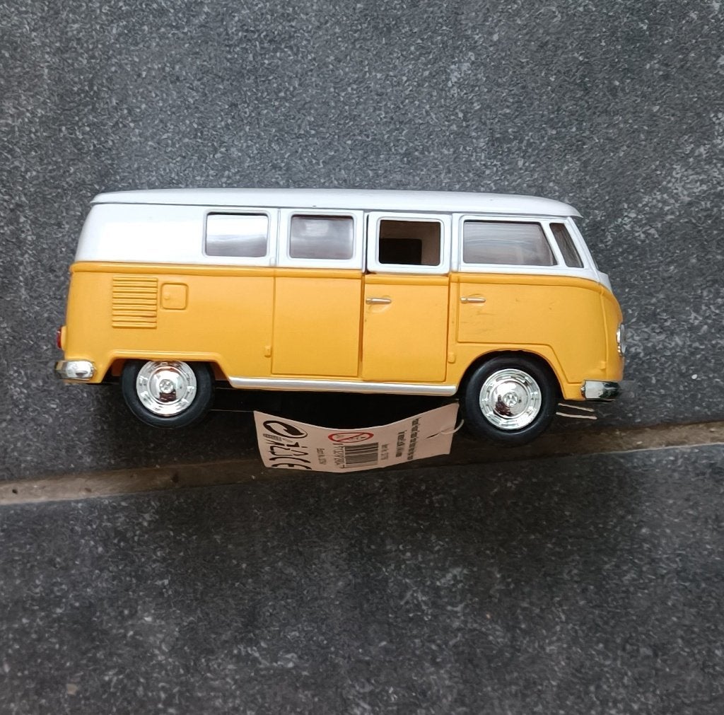 kinsmart vw volkswagen bus t1 geel, Ophalen of Verzenden, Nieuw, Auto