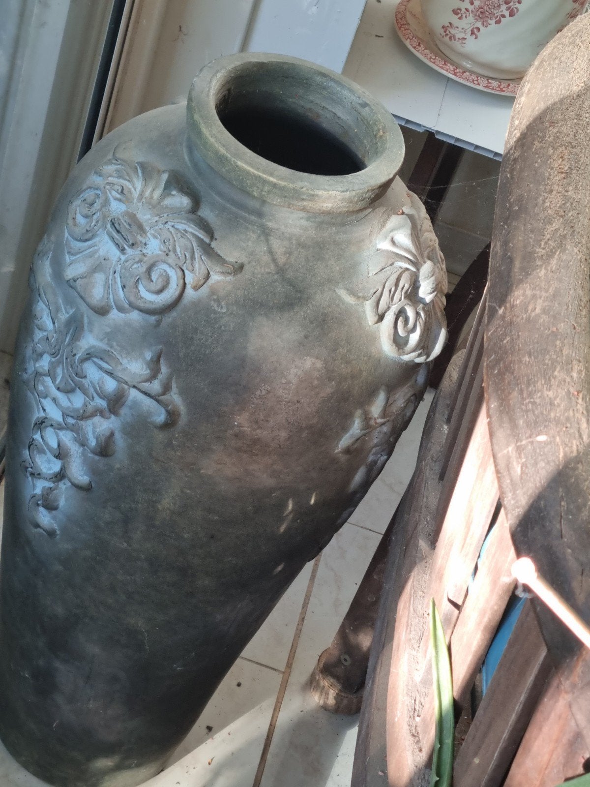 Grote decoratieve olijven pot, Ophalen, Overige materialen, Gebruikt, Minder dan 60 cm