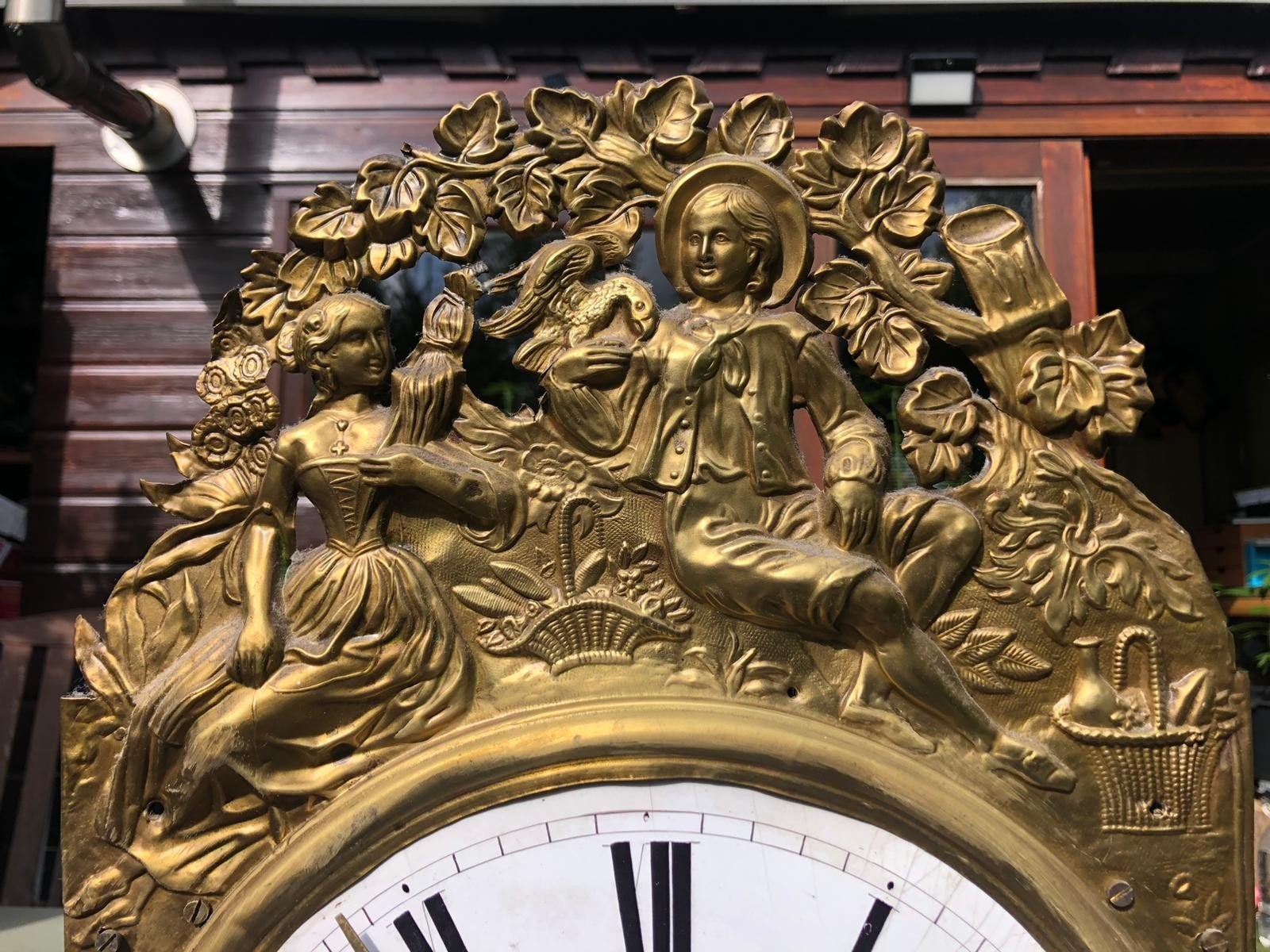 Franse comtoise klok;19e eeuw, Antiek en Kunst, Ophalen of Verzenden