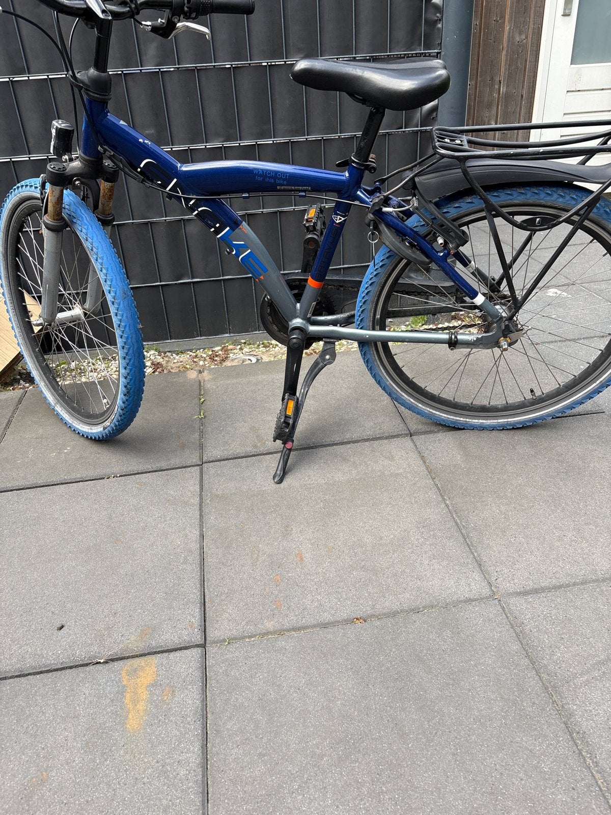 Jongensfiets 24 inch - Blauw met blauwe banden, Gebruikt, Velgrem, Versnellingen, Minder dan 49 cm