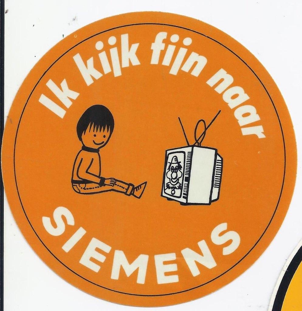 So68 sticker ik kijk fijn naar siemens, Verzamelen, Stickers, Verzenden, Zo goed als nieuw, Overige typen