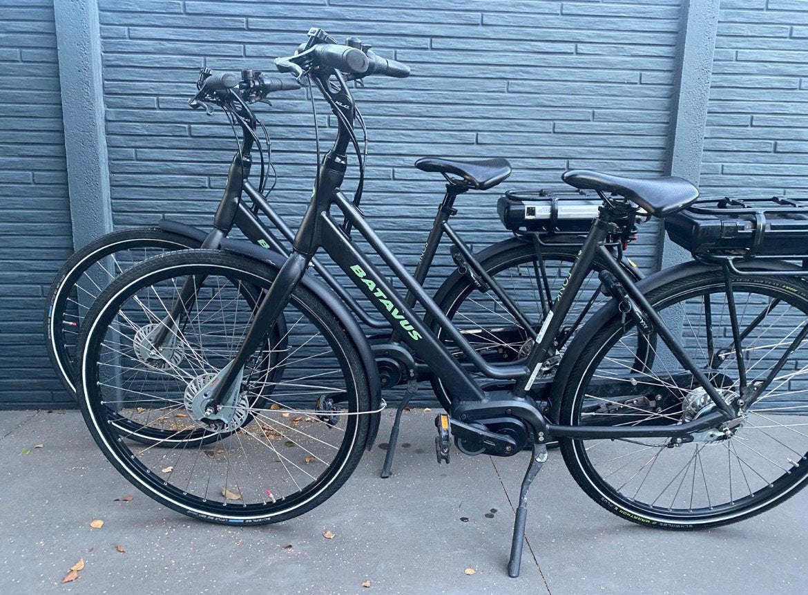 Set Elektrische fiets Batavus middenmotor Zeer Goede Staat ✅