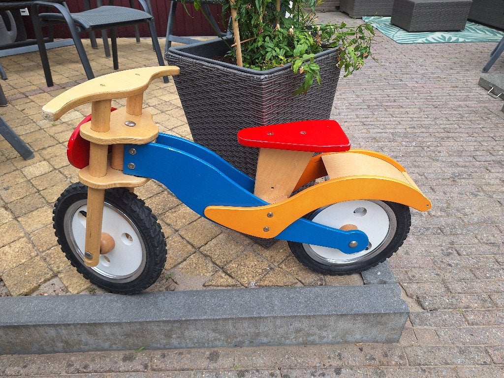 Houten loopfietsje, Kinderen en Baby's, Speelgoed | Buiten | Speeltoestellen, Ophalen, Gebruikt