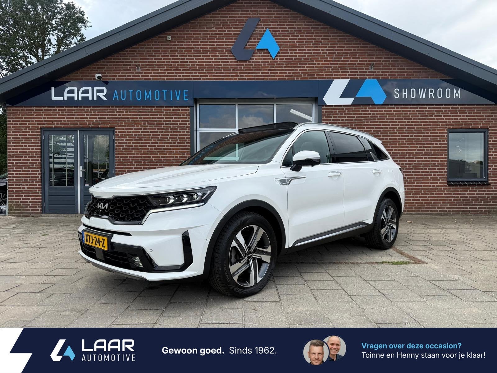 Kia Sorento 1.6 T-GDi 265PK Plug-in Hybrid 4WD ExecutiveLine, Auto's, Gebruikt, 4 cilinders, 7 stoelen, Wit