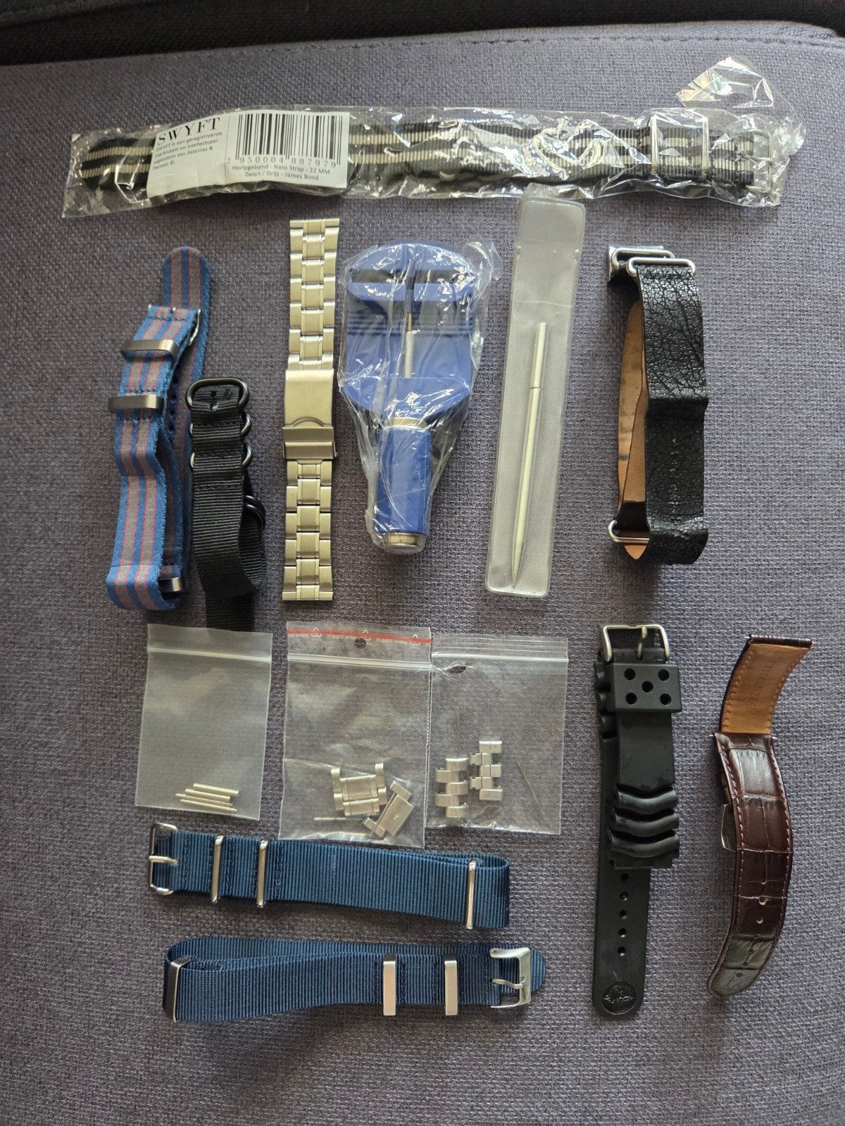 Diverse horloge onderdelen o.a. citizen en seiko, Ophalen of Verzenden, Staal, Seiko, 1960 of later