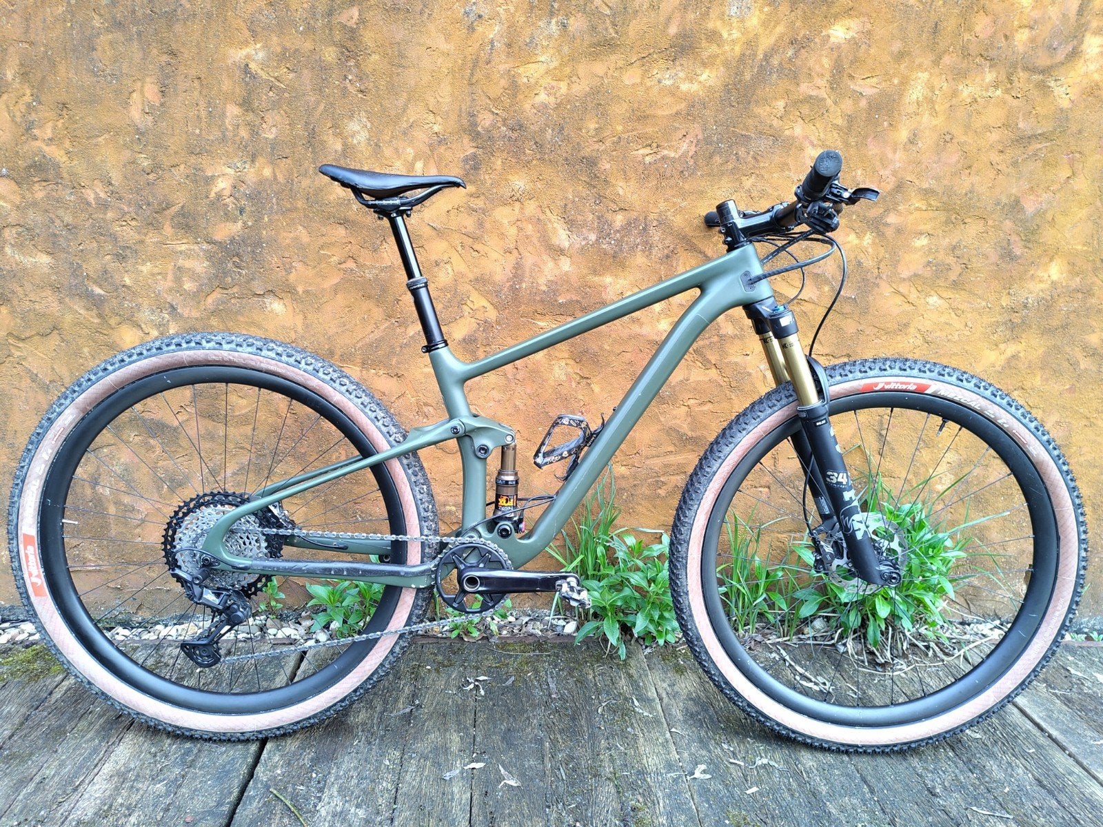 Carbonda FM936 olive green 29" trail MTB maat S Fox Kashima, Fietsen en Brommers, Fully, Ophalen, Zo goed als nieuw, Overige merken