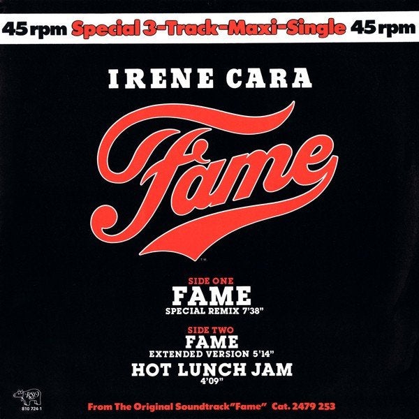 MAXI/SINGLE - Irene Cara - Fame, Pop, Ophalen of Verzenden, Zo goed als nieuw, EP