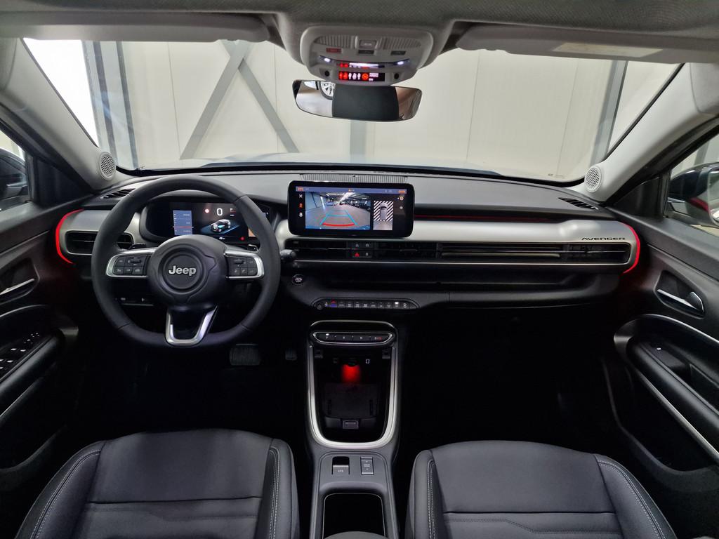 Jeep Avenger 1.2 e-Hybrid Summit 110pk | Leder & Winter pack, Auto's, Jeep, Zwart, 1199 cc, Leder, Bedrijf