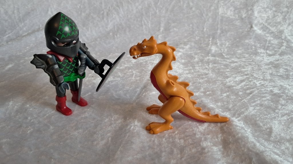 z.g.a.n. Ridder met draakje, Playmobil, harnas middeleeuwen, Ophalen of Verzenden, Zo goed als nieuw, Losse onderdelen, Overige typen