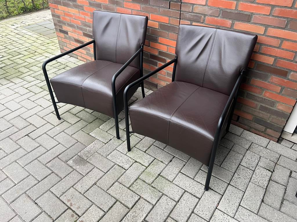 Bert plantagie fauteuils class 2 x, Ophalen, Zo goed als nieuw, 50 tot 75 cm, Leer