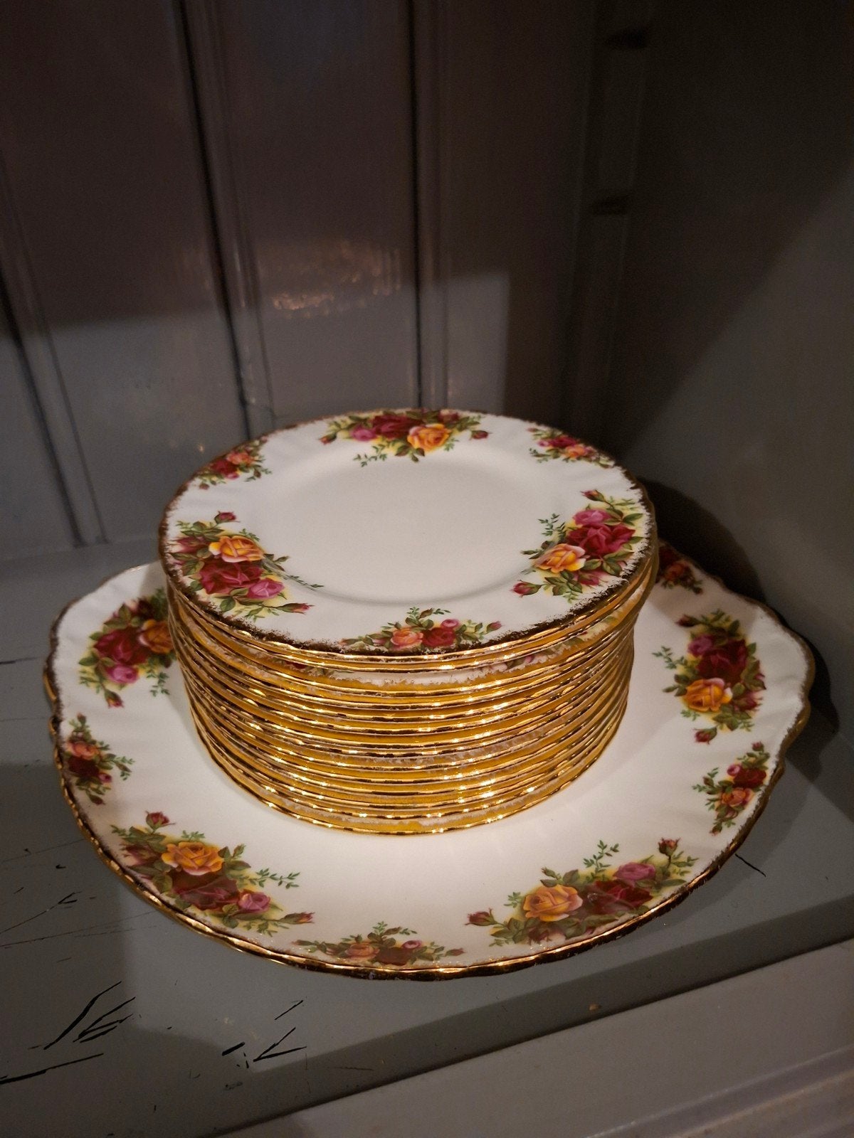 Royal Albert Old Country  Roses gebakstel, Ophalen