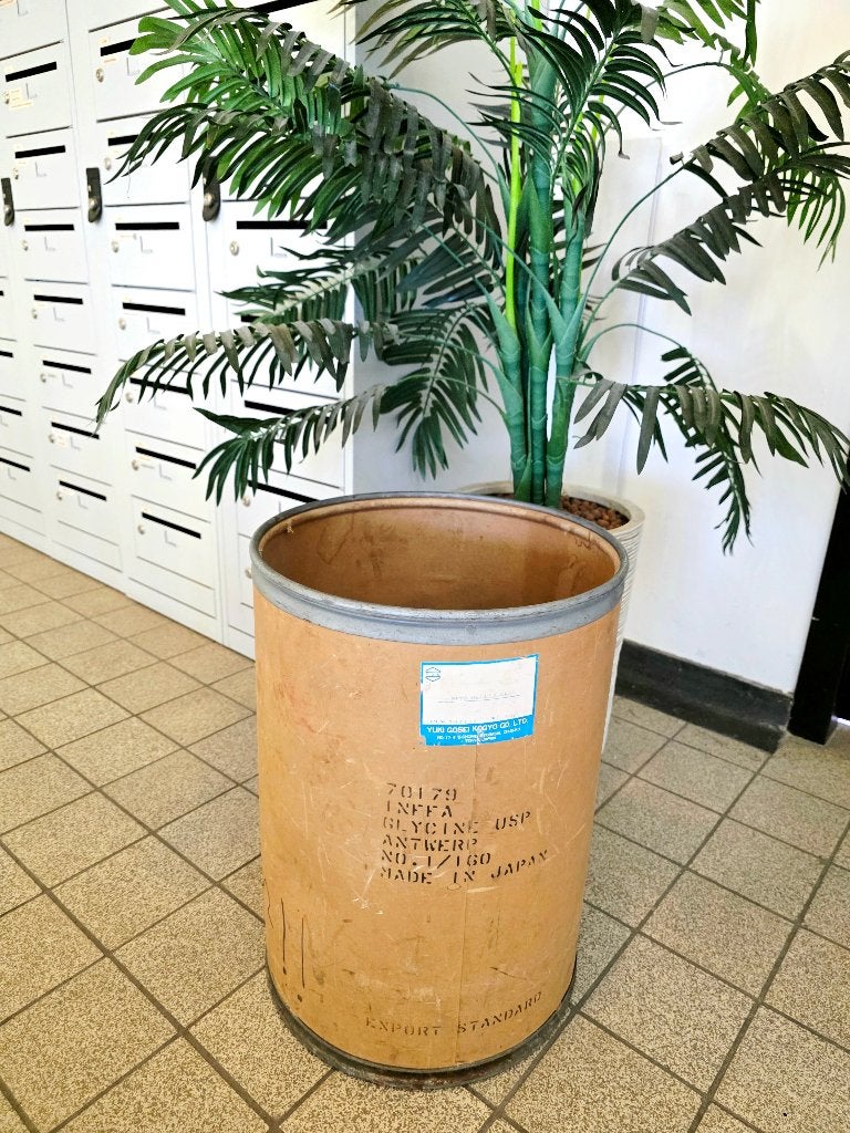 9601: Vintage 1980s Japanese Industrial Fiber Drum Barrel, Ophalen of Verzenden, Overige typen