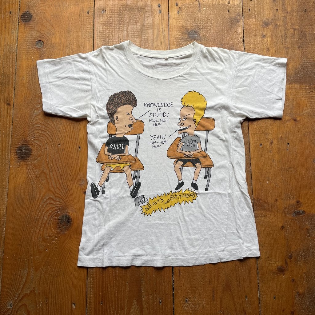 Beavis and Butt-Head Vintage T-shirt – L A-163, Maat 52/54 (L), Verzenden, Wit, MTV