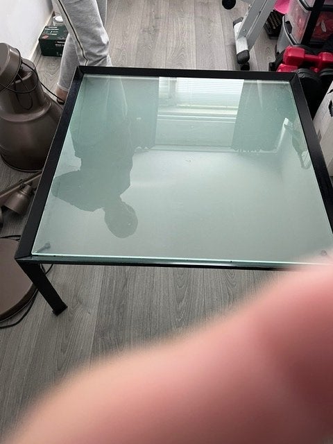 Salontafel, Gebruikt, 50 tot 100 cm, Vierkant, Glas
