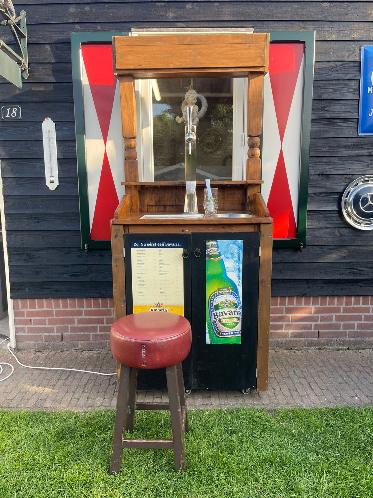 Huisbar Mobiele bar bavaria mancave bruine kroeg, Ophalen, Zo goed als nieuw, Reclamebord, Plaat of Schild, Bavaria
