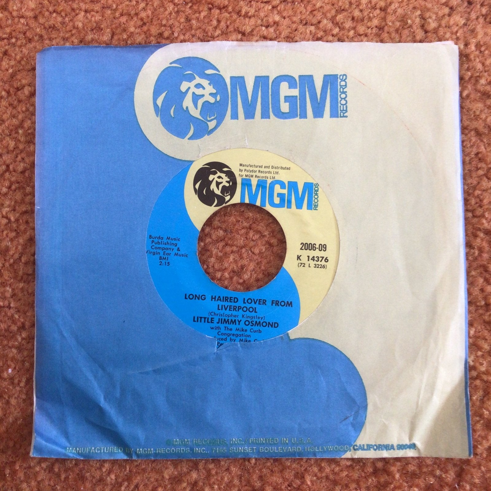 Little Jimmy Osmond - long haired lover from Liverpool, Ophalen of Verzenden, Zo goed als nieuw, Pop