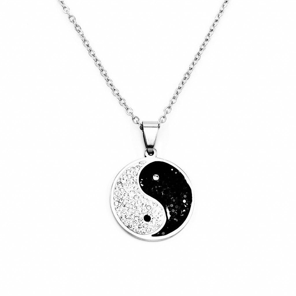 Yin-Yang Ketting Dames Heren 316L RVS Chinees Taiji Symbool, Overige materialen, Verstelbaar, Birgitta-Gracht 33, 6465 EL Kerkrade, Nederland