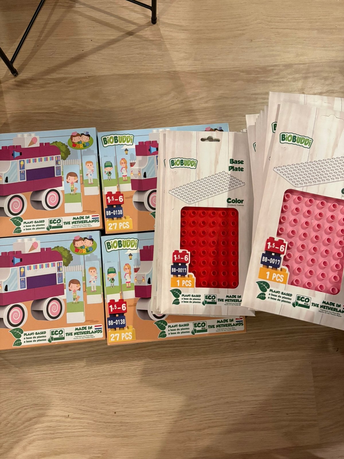Nieuwe partij kinderspeelgoed Bio Buddi blokken en platen, Ophalen of Verzenden, Nieuw