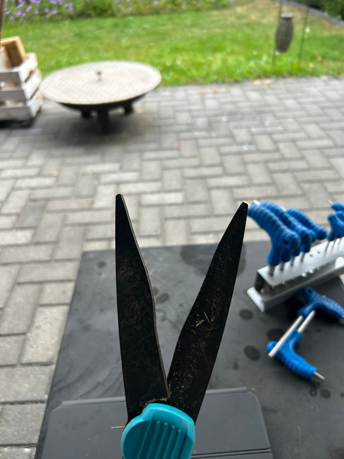 Gardena grasschaar - Gebruikt, Tuin en Terras, Hand-tuingereedschap, Ophalen of Verzenden, Gebruikt, Overige soorten