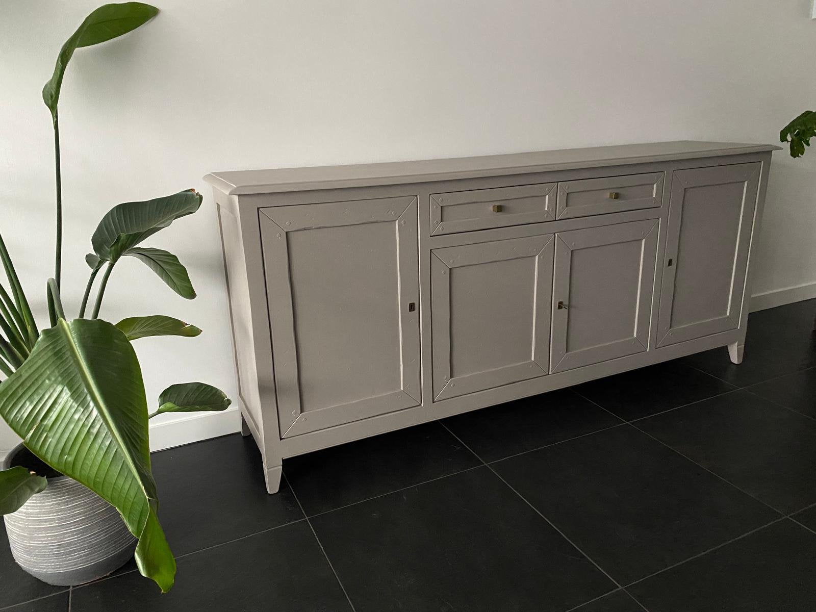 Beige dressoir, Ophalen, Gebruikt, Met lade(s), 200 cm of meer