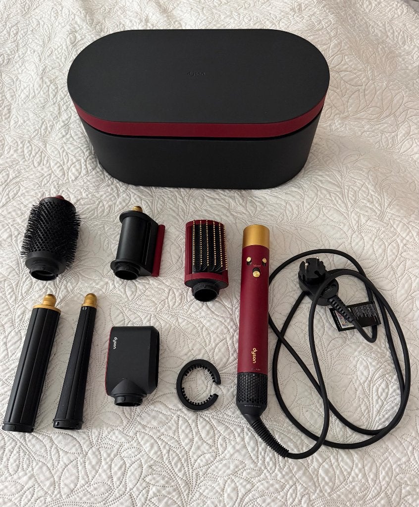 Dyson Airwrap i.d. Straight + Wavy – Red Velvet/Gold – Nieuw, Ophalen of Verzenden, Nieuw, Föhn of Haardroger