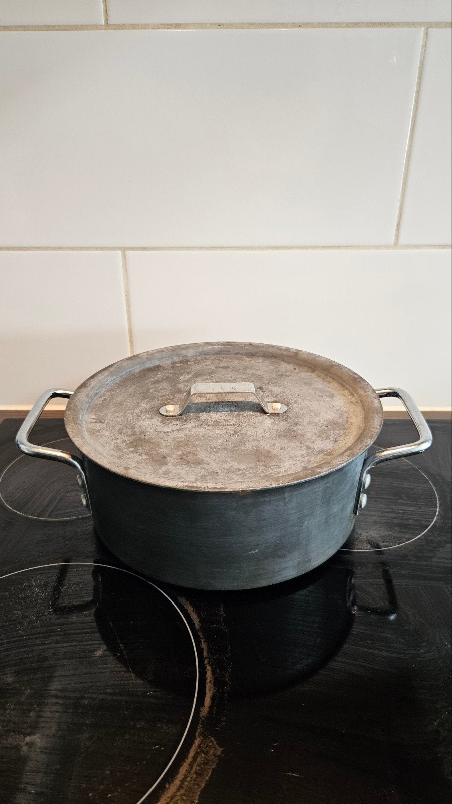 8785 Commercial Aluminum Cookware 5 Quart Pot W/Lid NSF Tole, Ophalen, Gebruikt, Aluminium, Kookpan