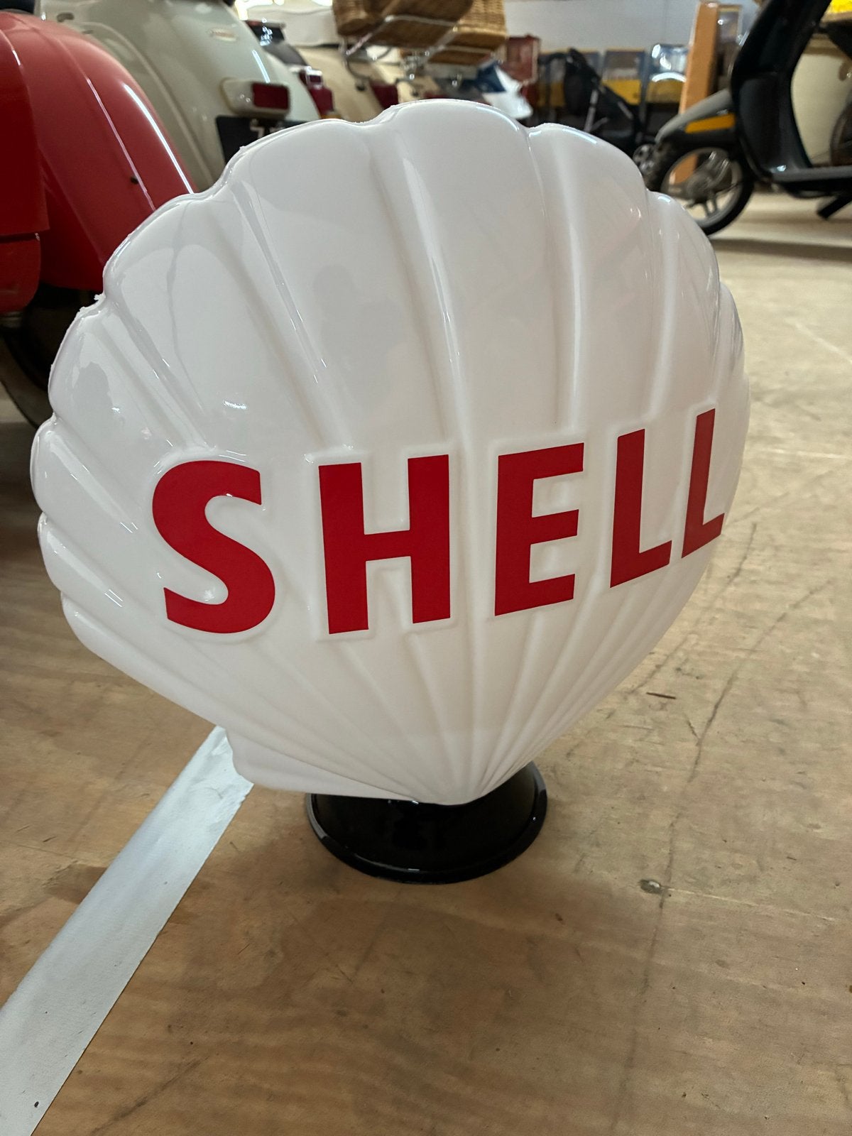 Prachtige Shell benzinepomp globe - Vintage decoratie, Verzamelen, Ophalen of Verzenden