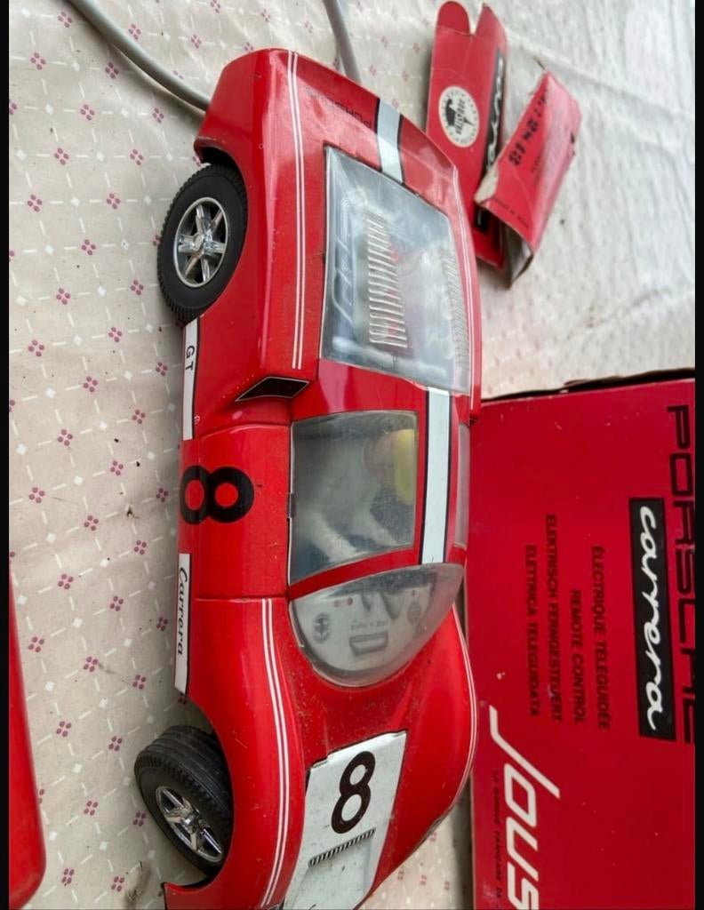 Vintage Porsche Carrera Joustra raceauto & afstandsbediening, Ophalen of Verzenden, Gebruikt, Overige typen