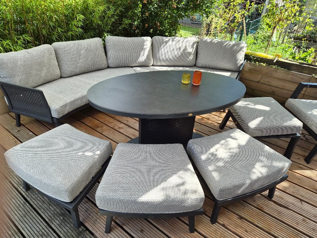 Complete luxe loungeset, Tuin en Terras, Ophalen, Aluminium, Zo goed als nieuw, Loungeset