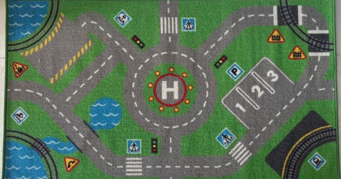 Mooi auto speelkleed ook voor treinen en vliegtuigen!, Ophalen of Verzenden, Zo goed als nieuw