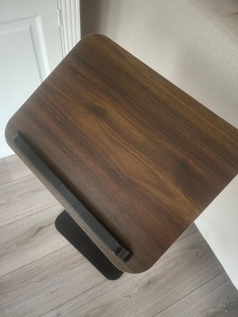 Verstelbare Bedtafel/Bijzettafel - Hout en Metaal, Huis en Inrichting, Tafels | Bijzettafels, Minder dan 55 cm, Gebruikt, Rechthoekig