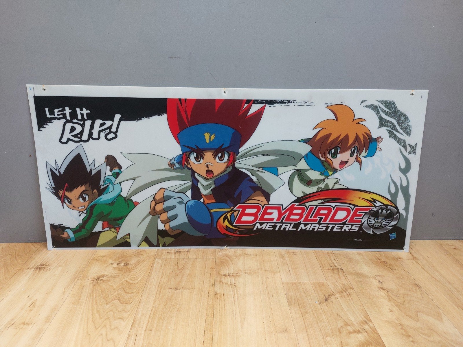 Beyblade (Hasbro) 2011 Reclamebord, Verzamelen, Ophalen, Zo goed als nieuw, Deurposter of groter, Film en Tv