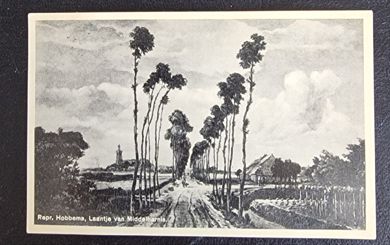 Reproductie Hobbema, Laantje van Middelharnis, Ophalen of Verzenden, Voor 1920, Ongelopen, Zuid-Holland
