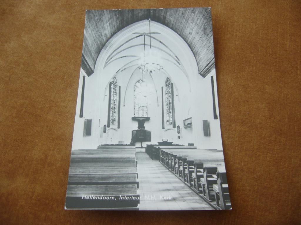 HELLENDOORN  =  INTERIEUR N.H. KERK, Ophalen of Verzenden, 1940 tot 1960, Ongelopen, Overijssel