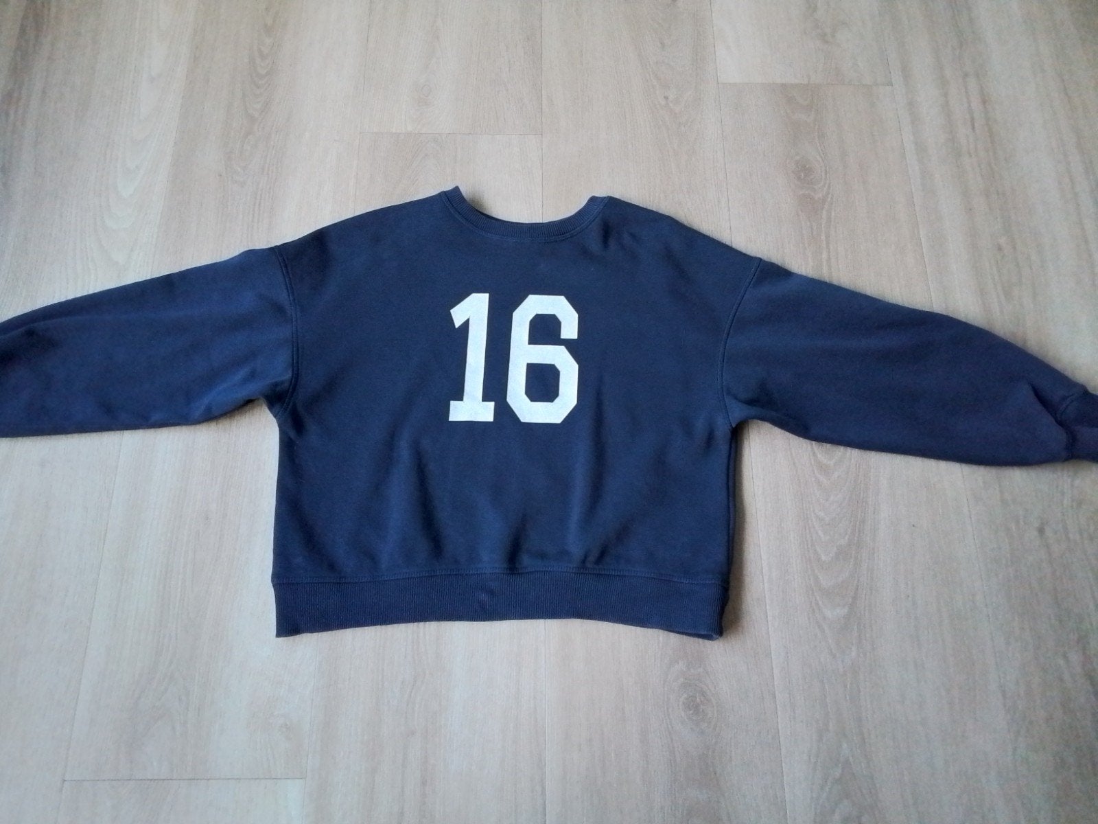 Blauw sweatshirt H&M mt 146-152, Meisje, Trui of Vest, H&M, Ophalen of Verzenden