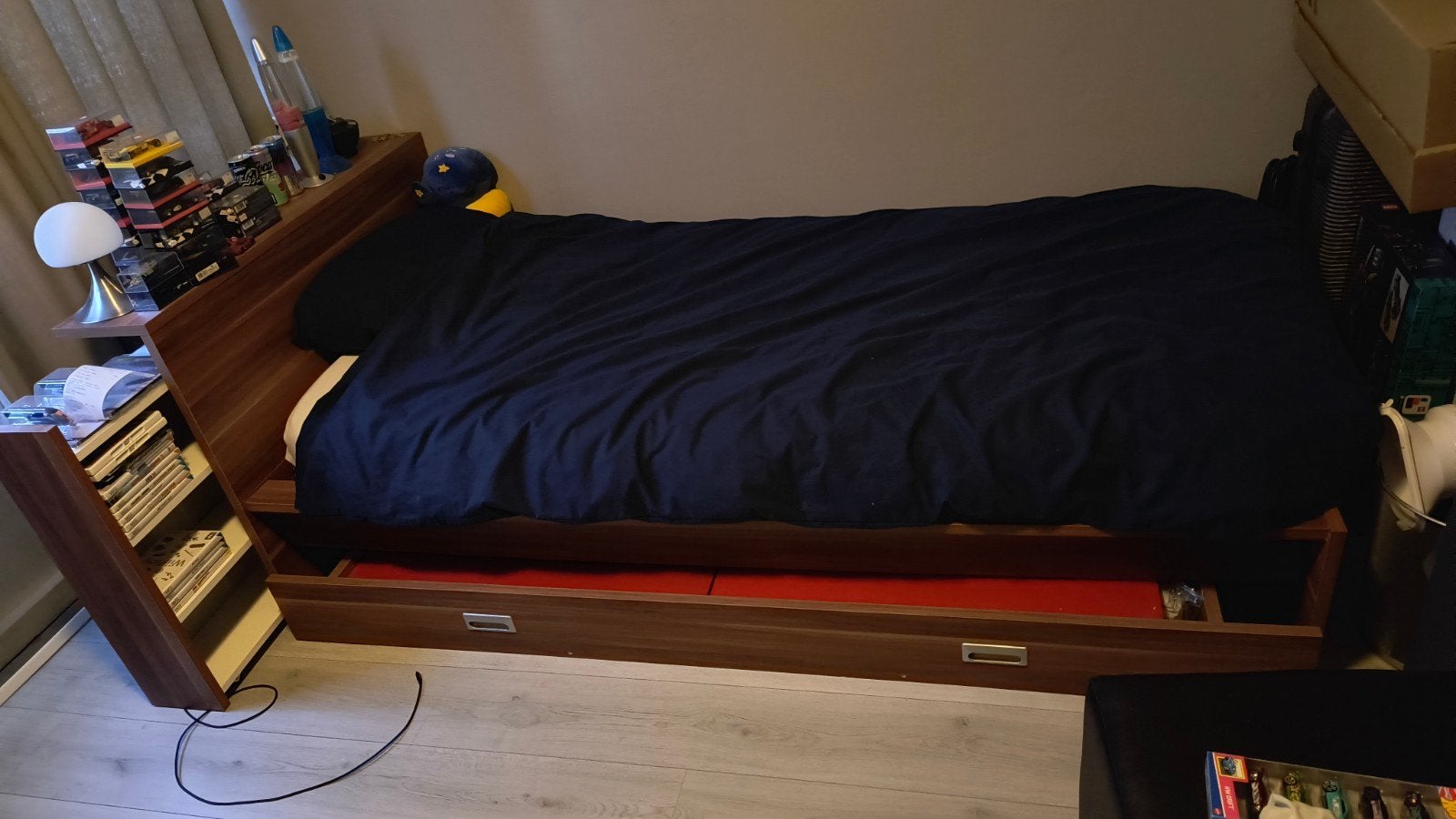 1 persoons bed, Huis en Inrichting, Ophalen, Zo goed als nieuw, Eenpersoons, 90 cm