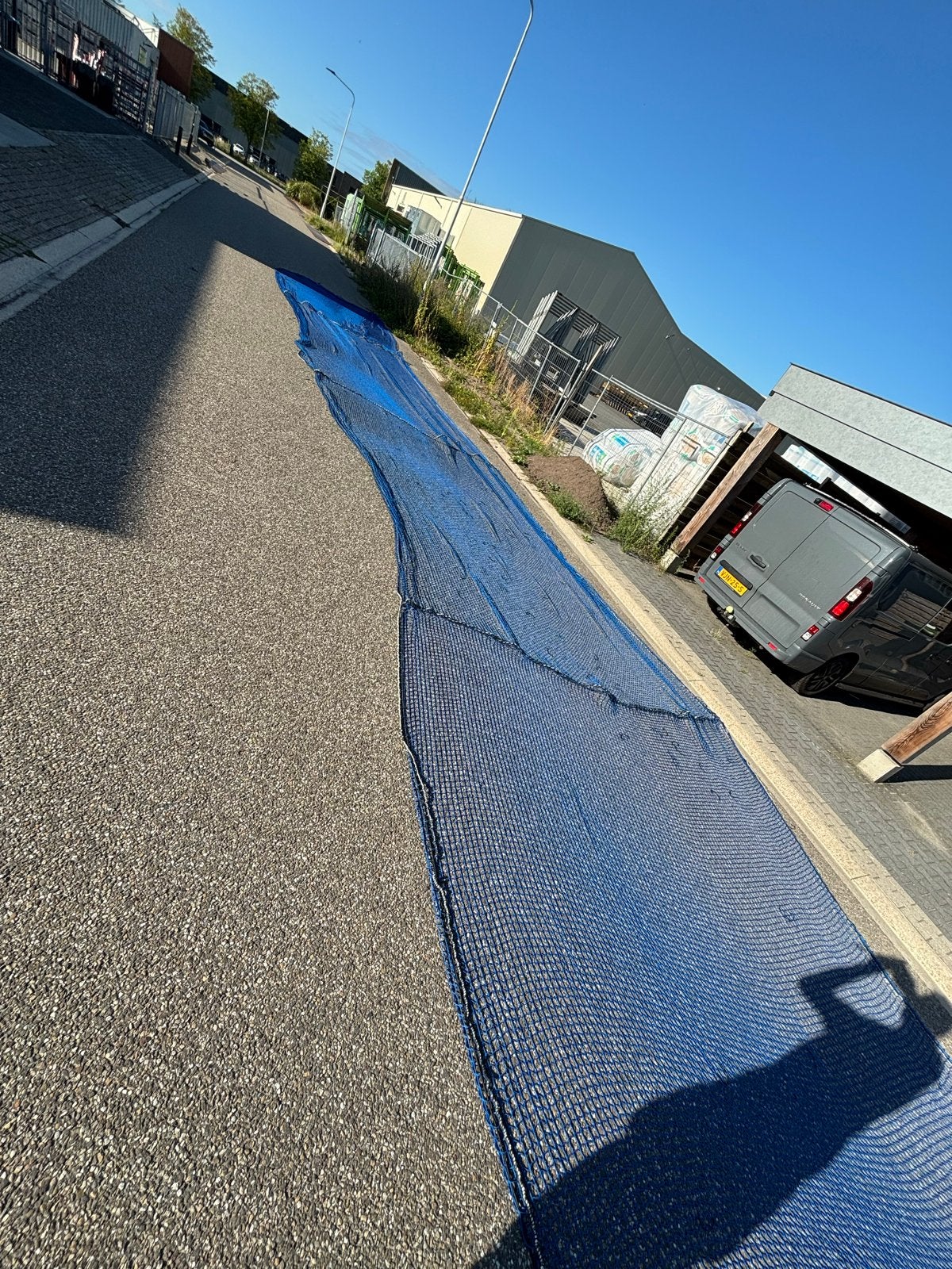 Blauw veiligheidsnet/bouwvalnet/ aanhanger net, Ophalen of Verzenden