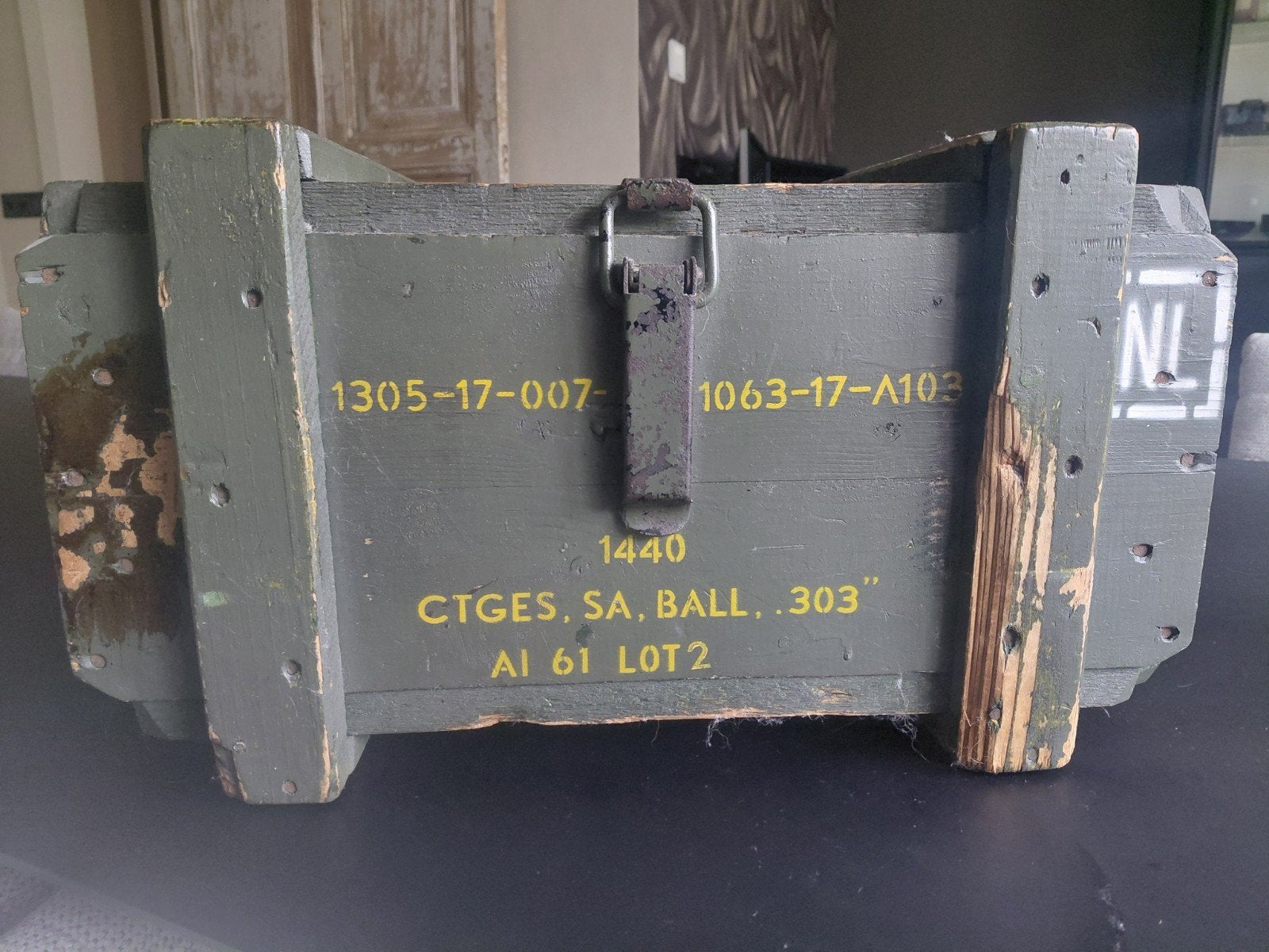Vintage militaire munitiekist - .303 kaliber, Verzamelen, Militaria | Algemeen, Ophalen