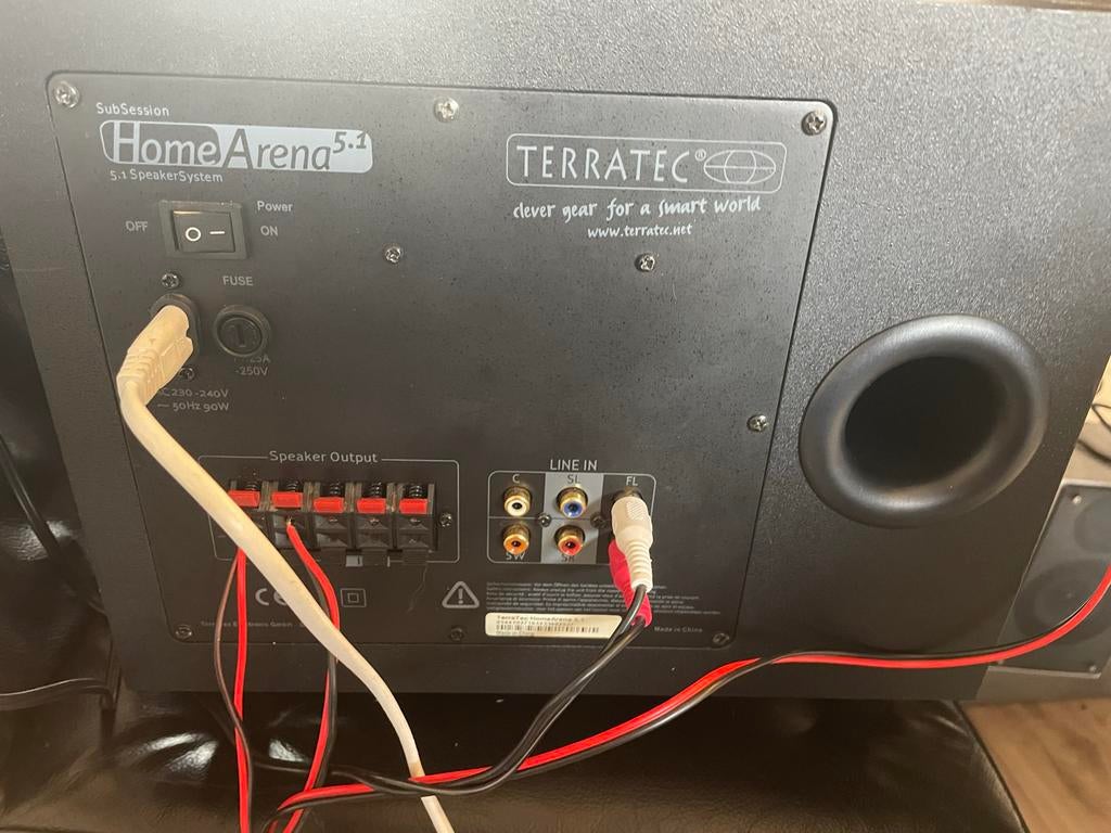 Terratec HomeArena 5.1 Speaker System, Gebruikt, 70 watt of meer, 5.1-systeem, Overige spelers