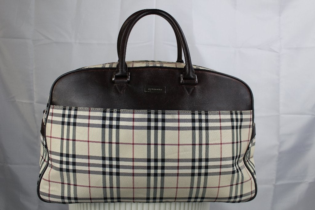Burberry Boston Bag - 1304, 30 cm of meer, Gebruikt, Beige, Minder dan 40 cm