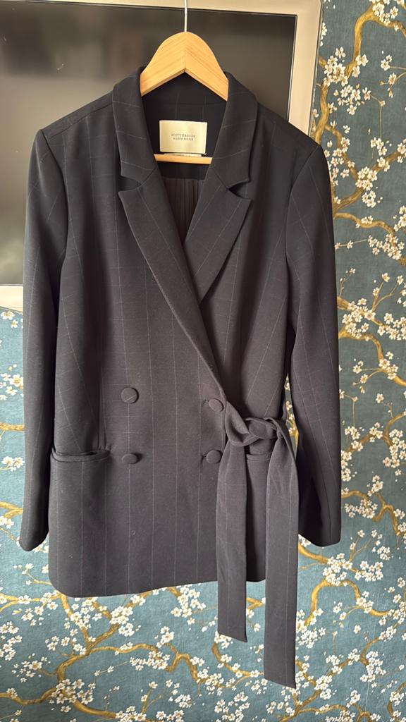 Scotch & Soda (overslag) blazer maat L, Zwart, Maat 42/44 (L), Ophalen of Verzenden, Zo goed als nieuw