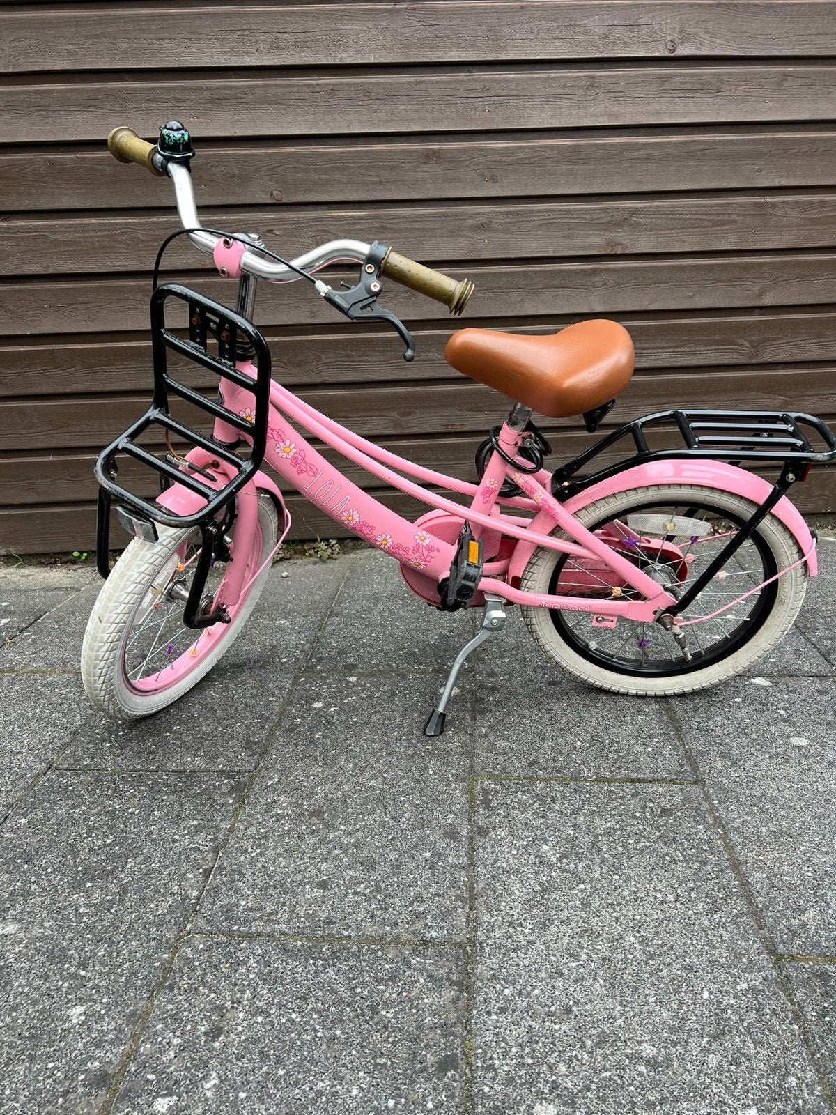 Roze kinderfiets 16 inch, Ophalen, Gebruikt, 16 tot 20 inch