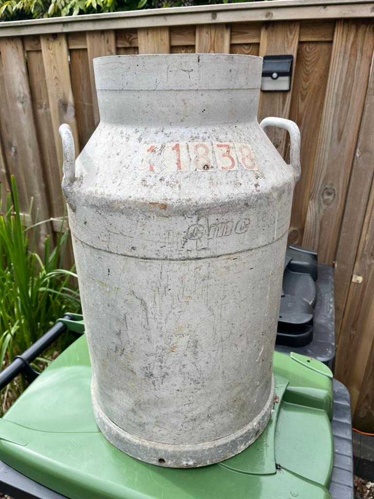 Vintage aluminium melkbus - Decoratief object, Ophalen of Verzenden
